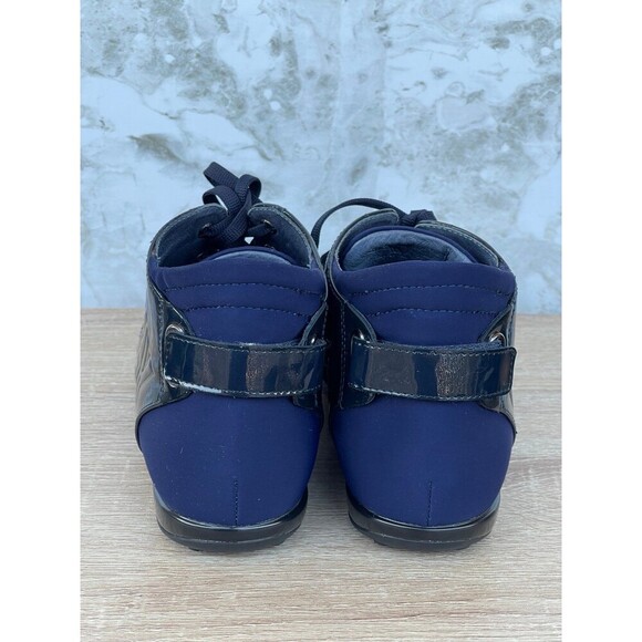 Bikkembergs Navy Patent Leather High Top Sneakers Streetwear size 40/ 9.5 - Picture 7 of 11